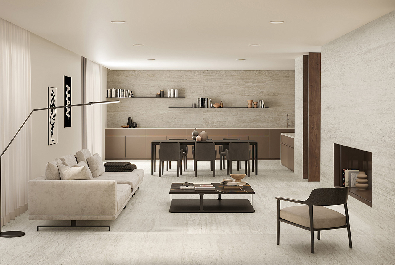 MARVEL TRAVERTINE / WHITE VEIN